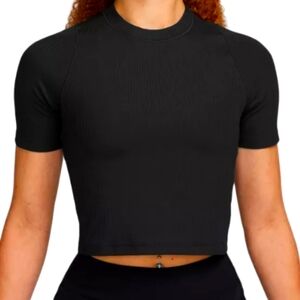 Nike Women's Zenvy Rib Dri-FIT Short-Sleeve Top